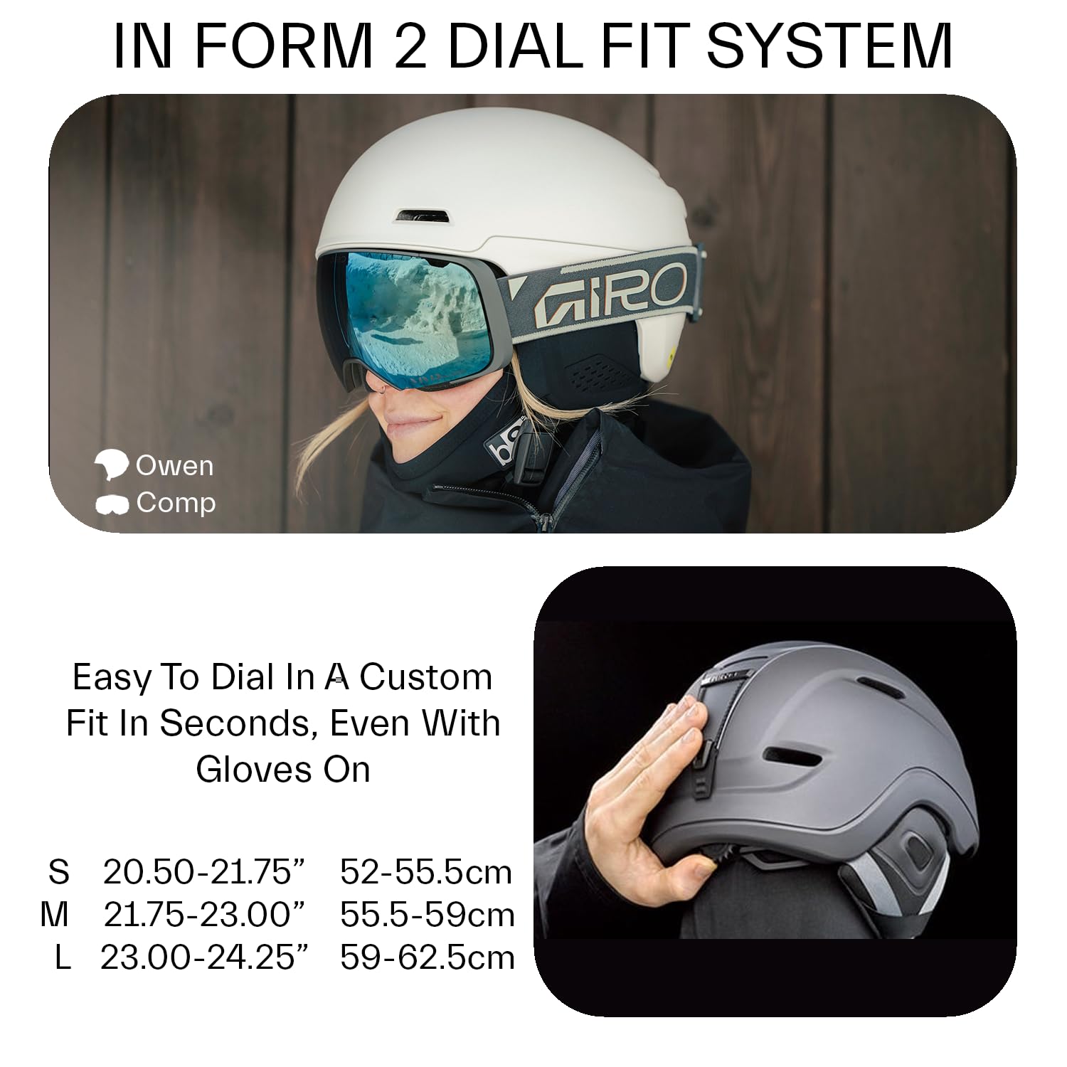 Amazon.com: Giro Owen Spherical Snow Helmet - Dark Blue Pow - Size